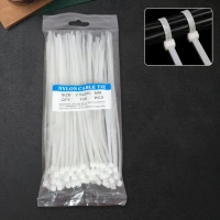 CABLE TIE 8INCH 8Inch Nylon Self Locking Cable Ties, Heavy Duty Strong Zip Wire Tie. Pack of 100 - Black. (1765)