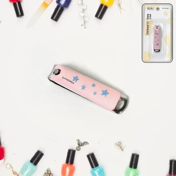 NAIL CLIPPER1 Cute Nail Clipper with Nail Catcher, Nail File - Stainless Steel (1 Pc)