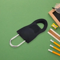 2PCS ZIPPER PULL TAB, 2PCS Zipper Pull Tabs – Easy Replacement for Bags & Clothing (1814) - Black