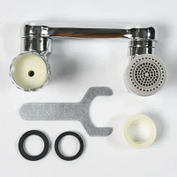 FAUCET HEAD EXTENDER BIG SPLASH FAUCET FILTER FAUCET, 1080 ROTATING FAUCET SPRAYER HEAD DOUBLE O-RING DESIGN, MOVABLE TAP WATER SAVING, SINK AERATOR EXTENDER FOR BATHROOM KITCHEN ( Loose ) (1929)