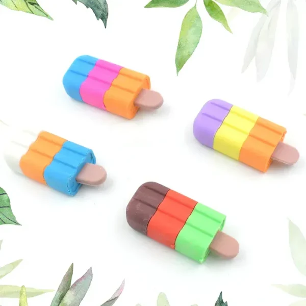 ICECREAM SHAPE ERASER 4PCS