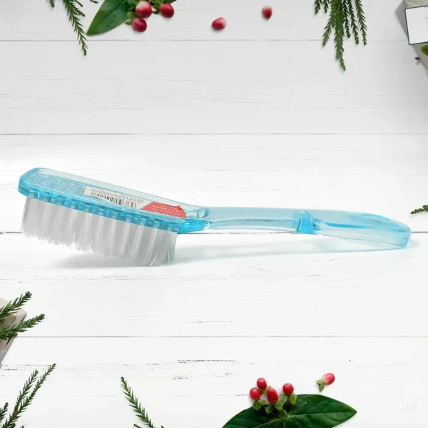 SHOE SCRUBBING BRUSH Plastic Handle Shoes Clothes Scrubbing Brush (1 Pc / Mix Color / 19 Cm) (1936)