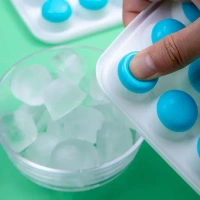 21 Cavity Pop Up Ice Cube Trays-Easy Release, Flexible Silicone Bottom - Stackable, BPA Free, Food Grade - For Convenient Freezer Ice Making (2 Pc Set) (1580)