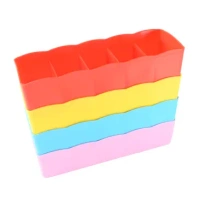 4PCS SOCKS TRAY 5 Compartments Socks / Handkerchief / Underwear Storage Box Socks Drawer Closet Organizer Storage Boxes (Pack Of 4) (872) - Pack of 4