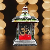 DASHBOARD SMALL TEMPLE Adhesive Small Om Temple, Car Dashboard Temple (1 Pc) (1594)