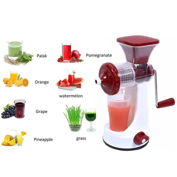 JUICER Manual Fruit Vegetable Juicer with Juice Cup and Waste Collector