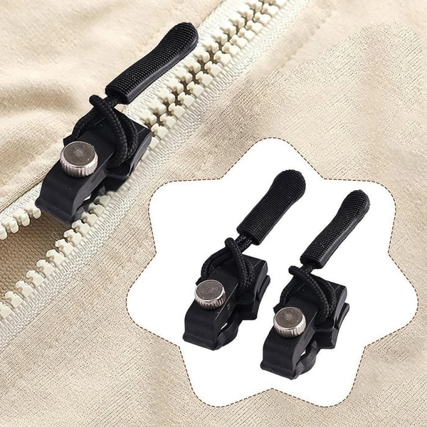 6PCS ZIPPER SLIDER BIG - "Portable Universal Detachable Zipper Slider (1 Pc / Big)" (2013) - Black