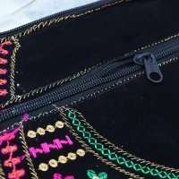 LADY PURSE 9INCH 9 inch Handcrafted Cotton Embroidered Shoulder Bag / Purse for Girls & women (1 Pc) (1749)