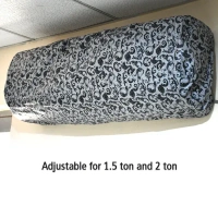 AC COVER CLOTHStretchable AC Cover Protection from Dusts, Insects and Corrosion | Winter Friendly Cover  (Mix Design) (1918)