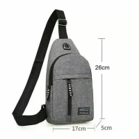 SHOULDER BAG WATERPROOF ANTI THEFT CROSSBODY FANNY PACK WAIST BAG  (766) - Gray