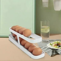 EGG DISPENSOR Plastic 2-Tier Rolling Egg Dispenser For 12-14 Eggs (1 Pc) (1748)