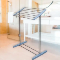 MOBILE TOWEL RACK Multi-Functional Single Tier Mobile Towel Foldable Rack  (1569)