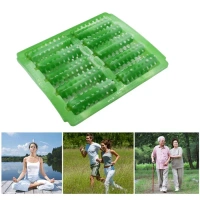 PLASTIC ROLLER MASSAGER Massager Roller, Deodorant Dual Plastic Foot Massager Roller Foot Massager Plantar Fasciitis, Stress, Heel and Arch Pain Deep Tissue Therapy with Reflexology Chart Acupressure For Foot (1723) - Green