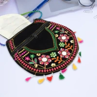 LADY PURSE 9INCH 9 inch Handcrafted Cotton Embroidered Shoulder Bag / Purse for Girls & women (1 Pc) (1749)