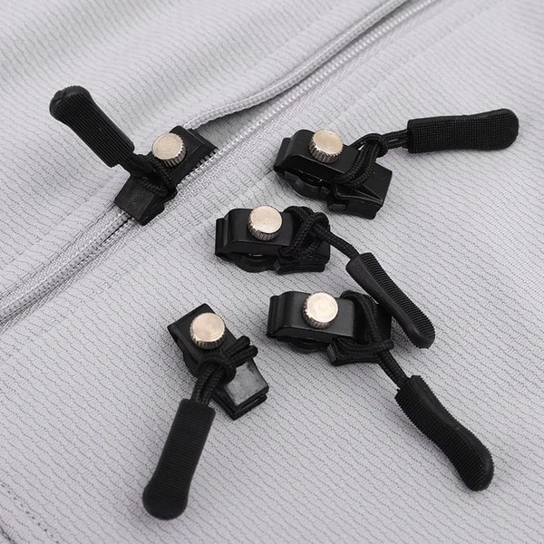 6PCS ZIPPER SLIDER BIG - "Portable Universal Detachable Zipper Slider (1 Pc / Big)" (2013) - Black