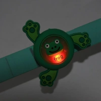 LED SPINNER BRACELET LED Light & Spinning Slap Kids Cartoon Bracelet Wrist Band (1 Pc / Mix Design) (1818)