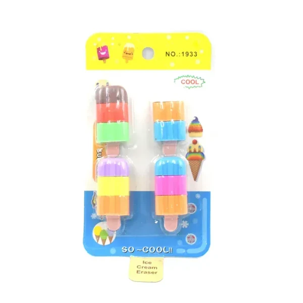 ICECREAM SHAPE ERASER 4PCS