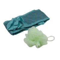 SPONGE AND SCRUBBER BELT Bath Shower Set Scrubber,  Sponge & Scrubber Belt – Bath & Shower Exfoliating Set  (1559)