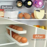 EGG DISPENSOR Plastic 2-Tier Rolling Egg Dispenser For 12-14 Eggs (1 Pc) (1748)