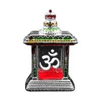 DASHBOARD SMALL TEMPLE Adhesive Small Om Temple, Car Dashboard Temple (1 Pc) (1594)