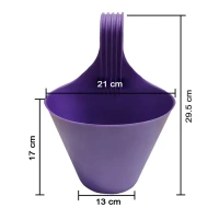 HANGING PLANTER POT Hanging Planter Pot used for storing and holding plants and flowers in it and this is widely used in in all kinds of gardening and household places etc. (1855) - Black