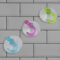 12PCS SUCTION WALL HOOK Transparent Rubber Vacuum Sucker Hooks Hanger Strong Suction Cup (12 Pc) (1935)