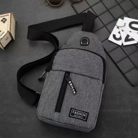 SHOULDER BAG WATERPROOF ANTI THEFT CROSSBODY FANNY PACK WAIST BAG  (766) - Gray