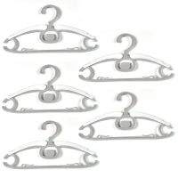 5PCS ADJUSTABLE HANGER Large Dress Hanger Plastic Adjustable Cloth Hanger (5 pcs Set) (1908)