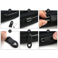 2PCS ZIPPER PULL TAB, 2PCS Zipper Pull Tabs – Easy Replacement for Bags & Clothing (1814) - Black
