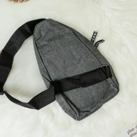 SHOULDER BAG WATERPROOF ANTI THEFT CROSSBODY FANNY PACK WAIST BAG  (766) - Gray