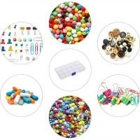 15 GRID JWELLLERY ORGNAIZER 15 Grids Jewelry Organizer Plastic Jewelry Organizer Box Clear Jewelry Organizer Box Plastic Bead Organizers With Adjustable Dividers For Herbs Pills Bead, Jewelry, And Other Small Item (1 Pc) (1558)