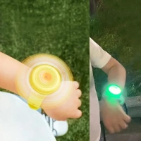 LED SPINNER BRACELET LED Light & Spinning Slap Kids Cartoon Bracelet Wrist Band (1 Pc / Mix Design) (1818)