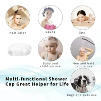 Disposable Shower Cap, Pack of 10 Disposable Shower Caps – Waterproof & Elastic for Hair Protection(1562) - Pack of 10