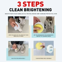 WHITE SHOE CLEANER -  White Shoe Cleaner Cream with Sponge  (546)