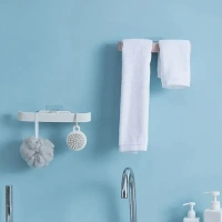 MULTI HANGING RACK Bathroom Towel Slipper Hanging Rack Self Adhesive Wall Mounted (1 Pc) (1819)