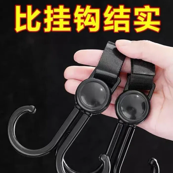 360 CLIP HOOK Multi-Purpose Strong Pushchair Hook Baby Carriage Hook 360Degree Rotating Black Stroller for Hanging Bag, Baby Carriage Hook for Cars, Wheelchairs, Walking Aids, Bicycles, Shopping Trolley, Bicycles (1 Pc)