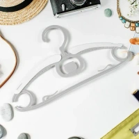 5PCS ADJUSTABLE HANGER Large Dress Hanger Plastic Adjustable Cloth Hanger (5 pcs Set) (1908)