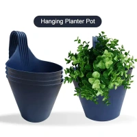 HANGING PLANTER POT Hanging Planter Pot used for storing and holding plants and flowers in it and this is widely used in in all kinds of gardening and household places etc. (1855) - Black