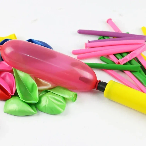 100PCS PIPE BALLON WITH PUMP, 100PCS Pipe Balloons with Pump – Fun Balloon Modeling Set for Kids & Parties(2130)