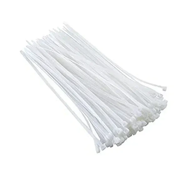 CABLE TIE 10INCH, Nylon Cable Zip Ties 100pcs – 10 Inch (4x250mm) White Heavy-Duty Self-Locking Wire Organizer for Home, Office & Industrial Use(2494)