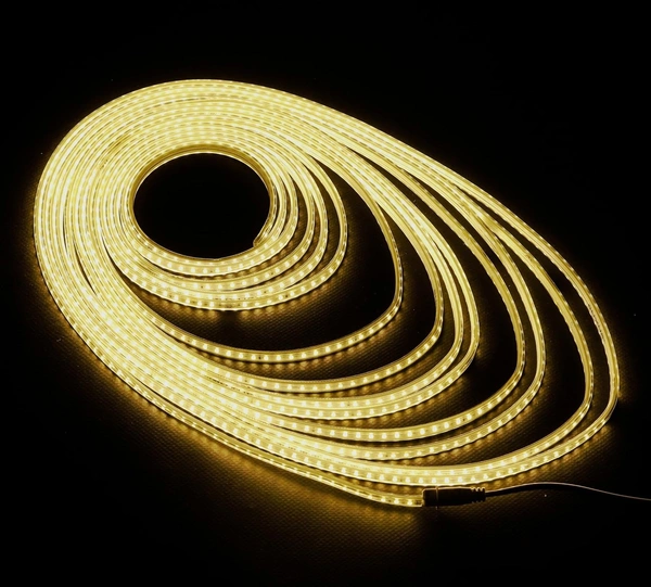 10M LED ROPE LIGHT, 10 Meter LED Rope Light | Flexishine Plug & Play Flexible Rope Light for Indoor & Outdoor Decoration – False Ceiling, Balcony, Diwali, Christmas (Warm White)(2524)