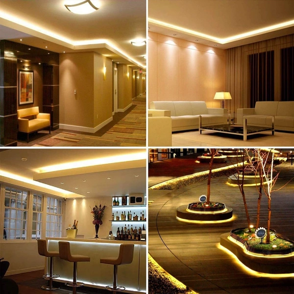 10M LED ROPE LIGHT, 10 Meter LED Rope Light | Flexishine Plug & Play Flexible Rope Light for Indoor & Outdoor Decoration – False Ceiling, Balcony, Diwali, Christmas (Warm White)(2524)