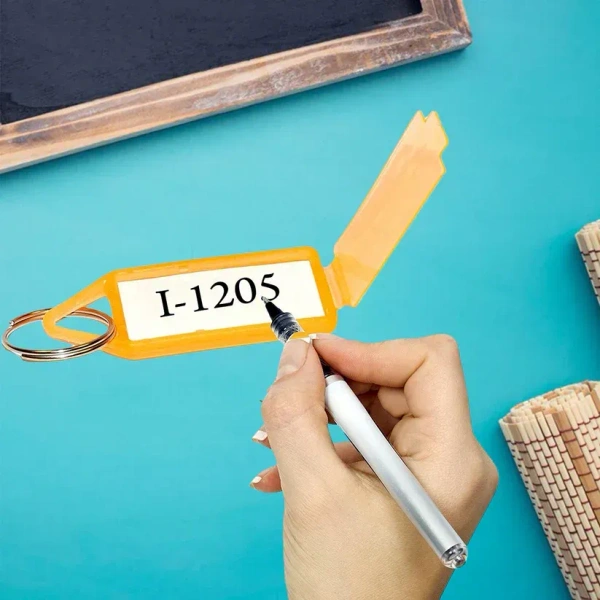 10PCS KEYCHAIN TAG,10PCS Keychain Tag Labels – Colorful Decorative Key Tags for Keys & Identification(2465)