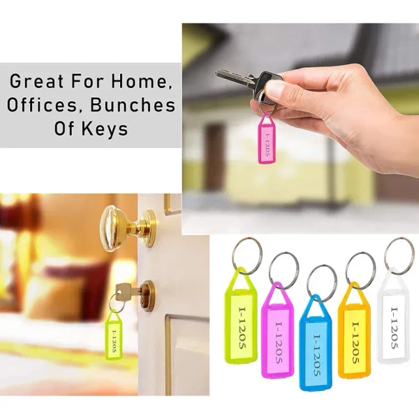 10PCS KEYCHAIN TAG,10PCS Keychain Tag Labels – Colorful Decorative Key Tags for Keys & Identification(2465)