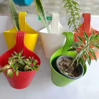HANGING PLANTER POT Hanging Planter Pot used for storing and holding plants and flowers in it and this is widely used in in all kinds of gardening and household places etc. (1855) - Black