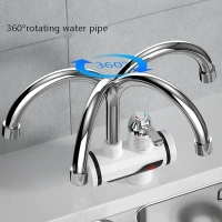 ELECTRIC HEATING FAUCET Stainless Steel LED Digital Display Instant Heating Electric Water Heater Faucet Tap, Geyser (1846)