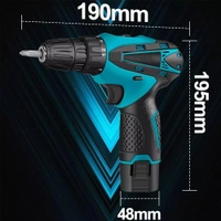 WIRELSS DRILL MACHINE, 12V House Hold Hand-held Charging Electric Drilling Machine Manual Electric Drill Machine Screw Loosening(2553)