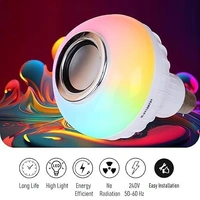 MUSIC LED BULB, 12W RGB LED Smart Music Bulb with Bluetooth Speaker – Color Changing Disco Party Light | Remote Control WiFi LED Bulb | Wireless Music Speaker Light for Home & Parties (B22 Base)(268)
