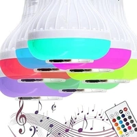 MUSIC LED BULB, 12W RGB LED Smart Music Bulb with Bluetooth Speaker – Color Changing Disco Party Light | Remote Control WiFi LED Bulb | Wireless Music Speaker Light for Home & Parties (B22 Base)(268)