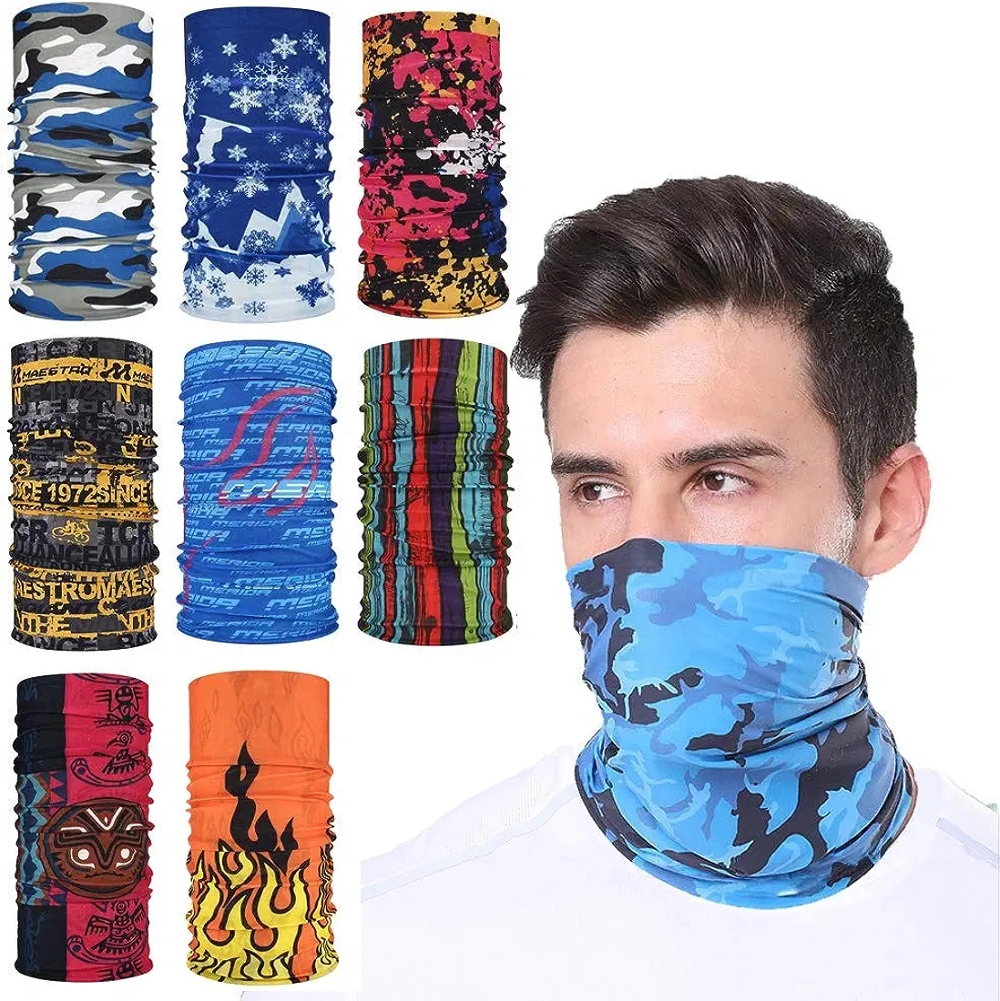 9-in-1 Multi Scarf Versatile, Lightweight Neck Gaiter